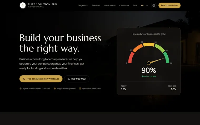 Web de Elite Solution Pro